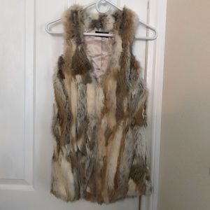 Rabbit fur vest small